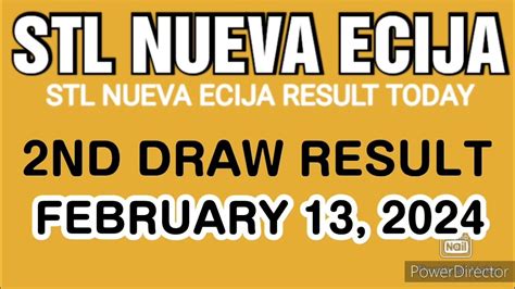 STL NUEVA ECIJA RESULT TODAY , 2ND DRAW , .
